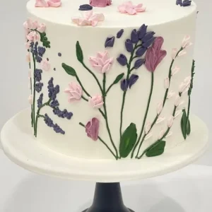 كيكة كريمة بالورد 001