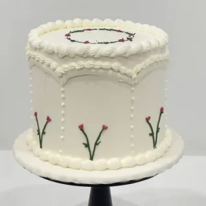 كيكة كريمة بالورد 002